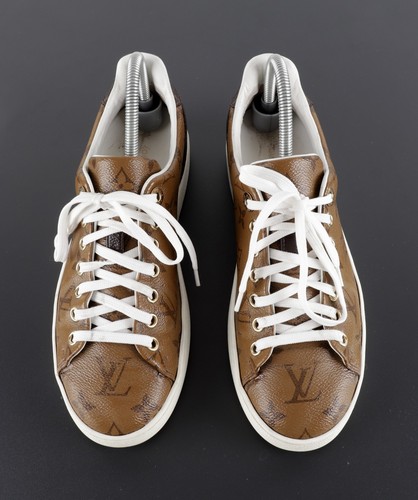 Women's Louis Vuitton Frontrow Size 37 Brown Monogram Canvas Sneakers - Picture 3 of 17