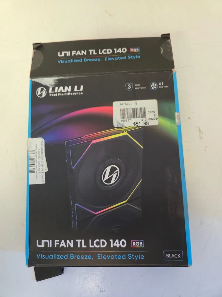 FAN ONLY - Lian Li Uni Fan TL LCD 140 - Black - Image 4 of 4