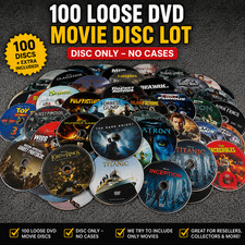 100 Loose DVD Movie Disc Lot Only Bulk Bundle Mixed Films No Cases