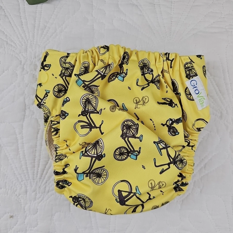 Carcasa híbrida Grovia + 1 forro estampado amarillo impermeable ajustable OS forro de tela Foto 3 de 4