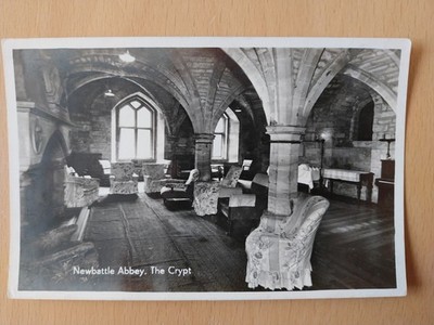 Newbattle Abbey, Die Gruft. Dalkeith. Eskbank. College. RP Postkarte. N7