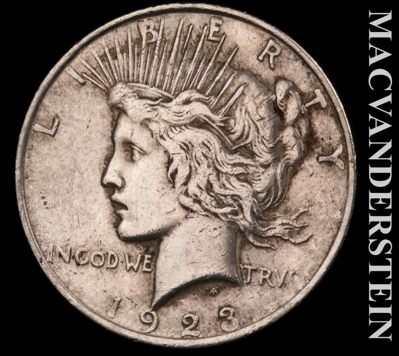 1923 Peace Dollar- Scarce Better Date- Luster- No Reserve #L7001