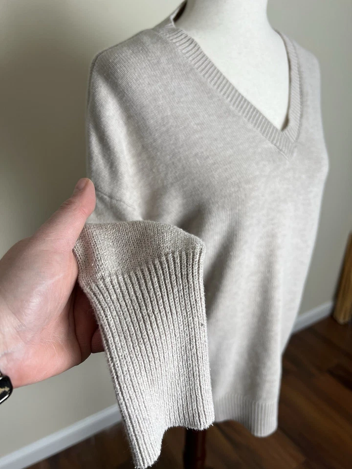 Tahari Women's V-Neck Sweater with Side Buttons - Image 4 of 4