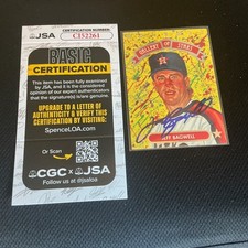 Autographed  Gallery of Stars. JEFF BAGWELL. HOF          JSA CERT