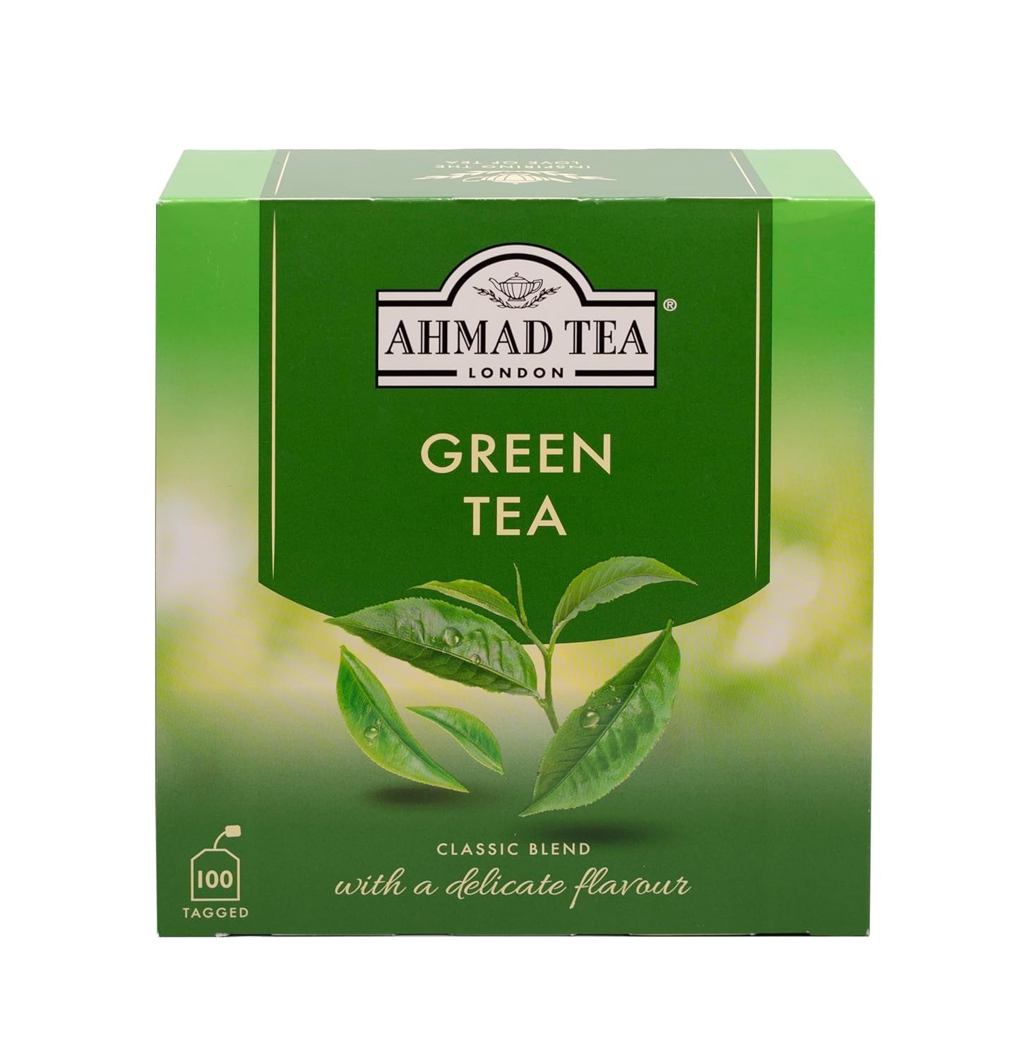 Green Tea, Green Tea Teabags 100 Ct - Caffeinated & Sugar-fr