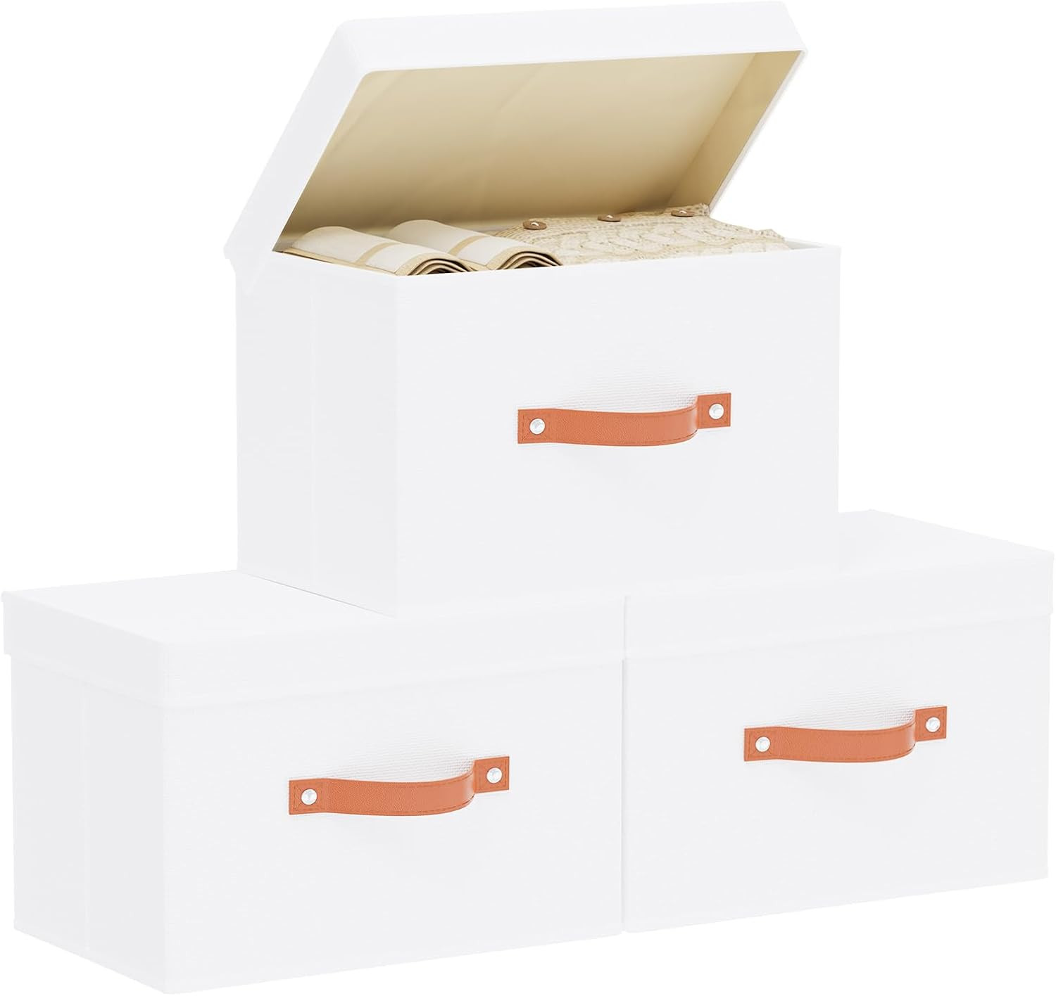 3 Scatole Pieghevoli per Armadio Salvaspazio - Kit Stoccaggio Economico