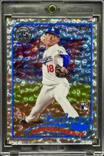 Yoshinobu Yamamoto RARE ROOKIE DIAMOND REFRACTOR INVESTMENT CARD SSP MINT