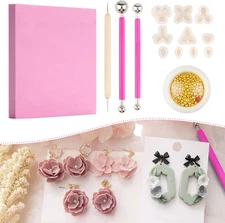 Small Flower Polymer Clay Cutter, 10Pcs Floral Clay Cutters for Earrings, Cla...