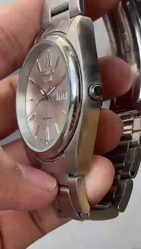 Rare Seiko 5 SNXA19 Automatic 7s26-0430 Silver Dial Day Date Steel