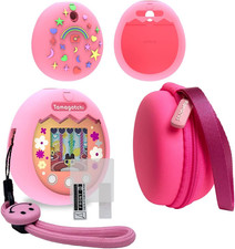 Hard Carrying Case and Silicone Cover Compatible with Tamagotchi Pix Interactive