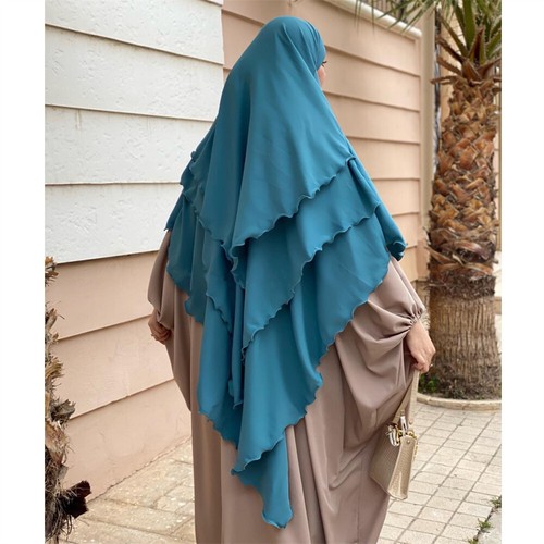 Muslim Women Prayer Dress Khimar Hijab Long Scarf Abaya Islamic Large Overhead - Picture 21 of 22