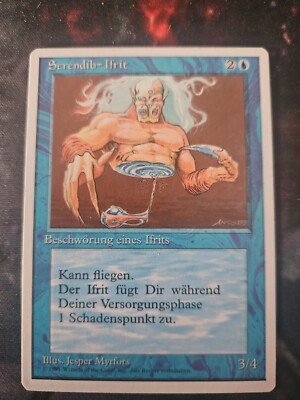 Magic Mtg Serendib Efreet FWB GERMAN Foreing White Border Vintage
