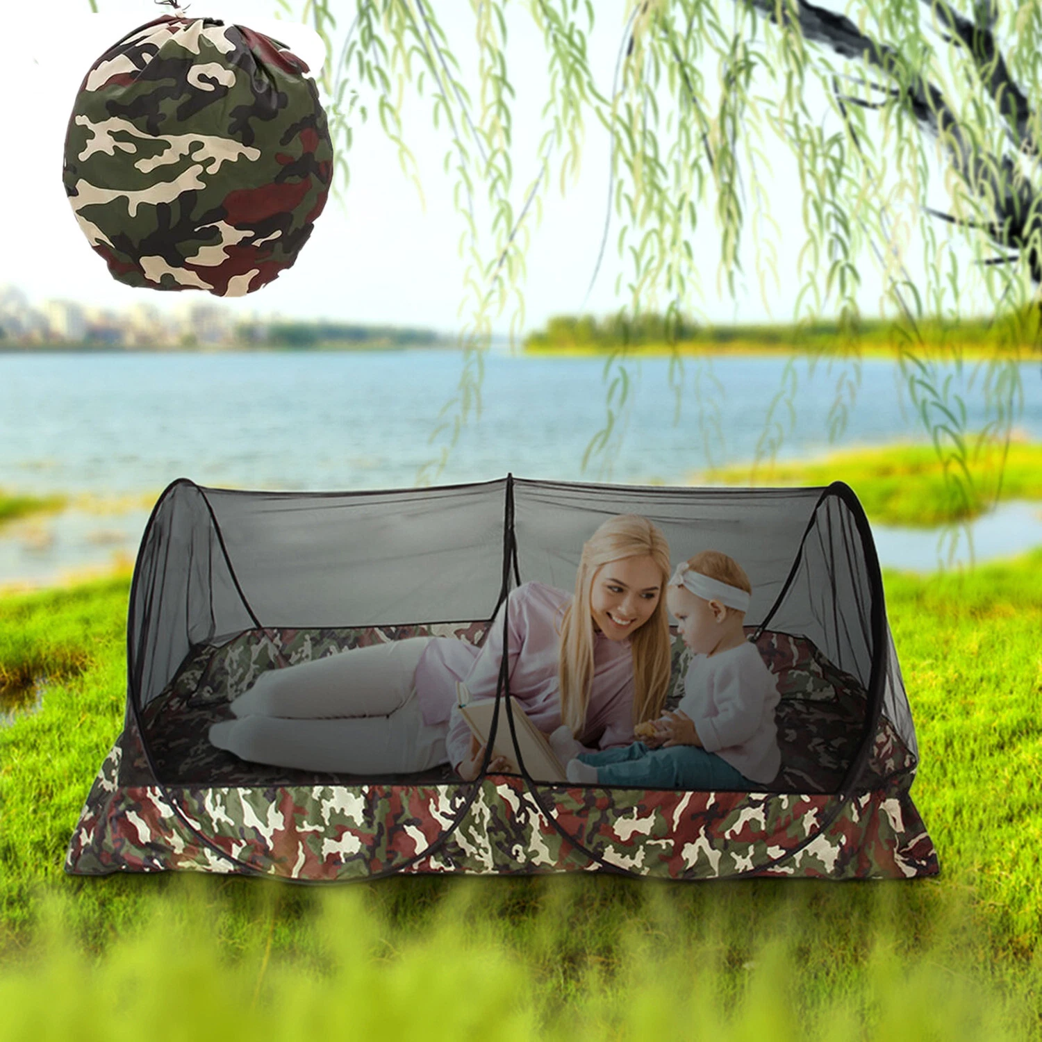 Outdoor Mosquito Net Pop Up Camping Tent Bug Netting for Travel Patio Foldable
Opens in a new window