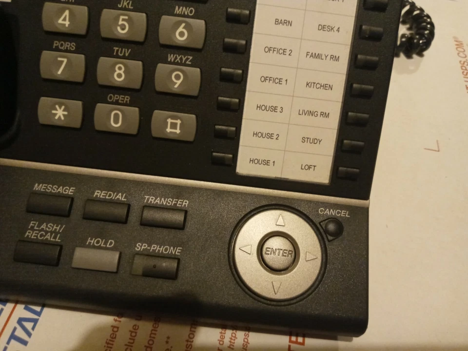 Altavoz patentado Panasonic KX-T7636 LCD botón negro usado Foto 2 de 4