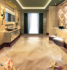 3D Sand Beach Starfish 45 Floor WallPaper Murals Wall Print Decal AJ WALLPAPER