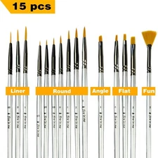 Fine Detail Paint Brush Set of 15 pcs, Miniature Paint Brushes kit, Model brush