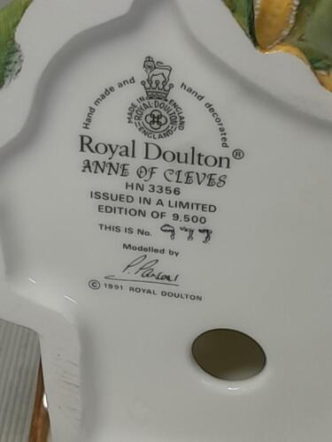 Royal Doulton ANNE OF CLEVES Figurine HN 3356 Ltd Ed Six Wives Henry VIII - Picture 9 of 9