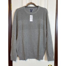 Club Room Sweater Soft Grey Crew Neck Pullover Knitwear Top Mens Large