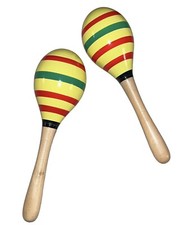 2 Colorful Hand Painted Children  s Maracas 8  New