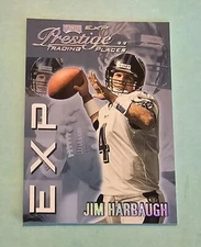 1999 Playoff Prestige EXP 99 JIM HARBAUGH #EX51 Trading Places #/3250 Chargers
