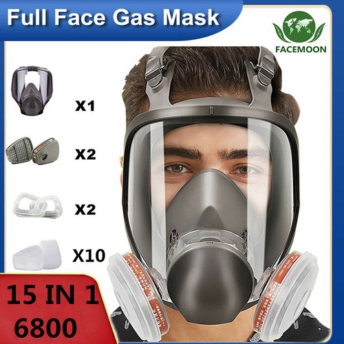 6800 Spray Painting Mask 15 in 1 Set Full Face Chemical Gas Vapor
