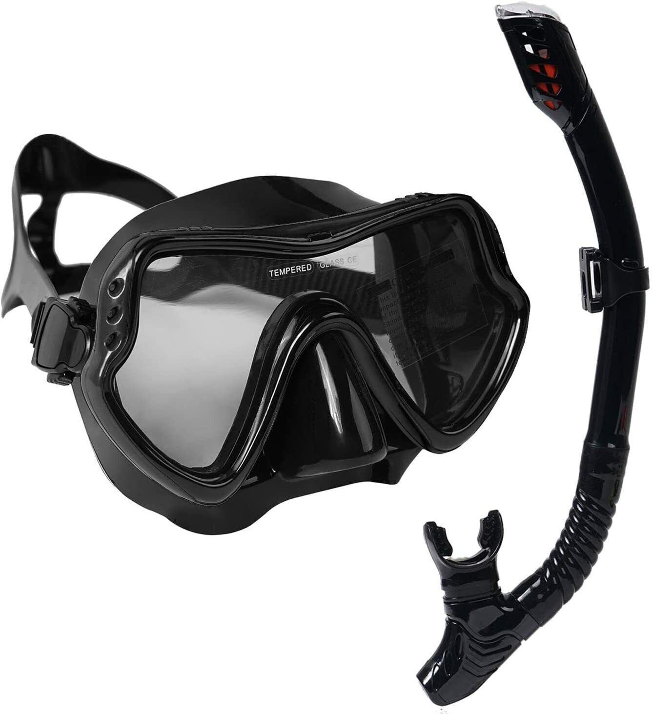 MOCOTONO Scuba Snorkeling Set, Panoramic View Anti-Fog Diving Mask, Anti-Leak Sn