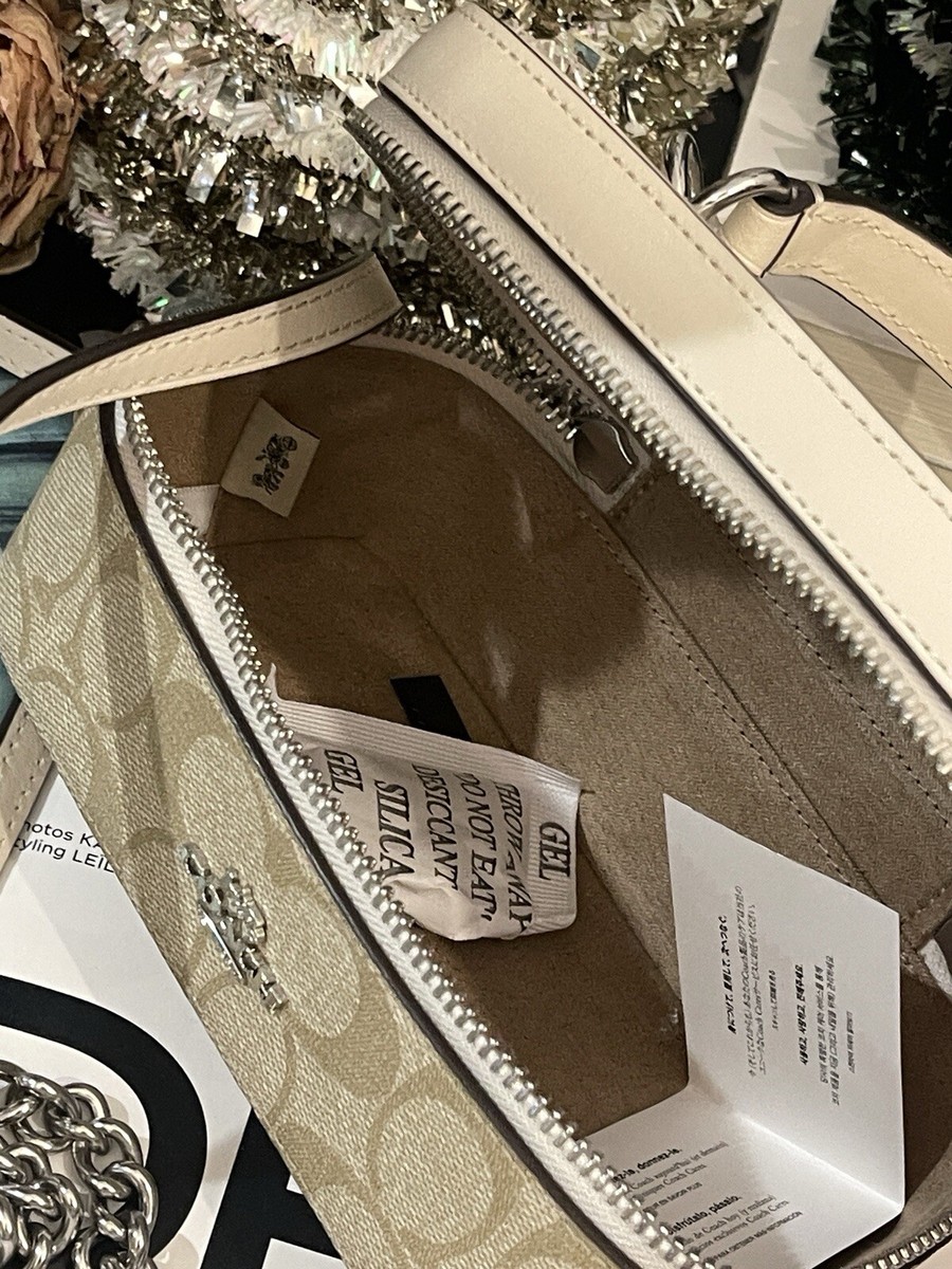 NWT COACH CJ522 Train Case Crossbody in Signature Canvas