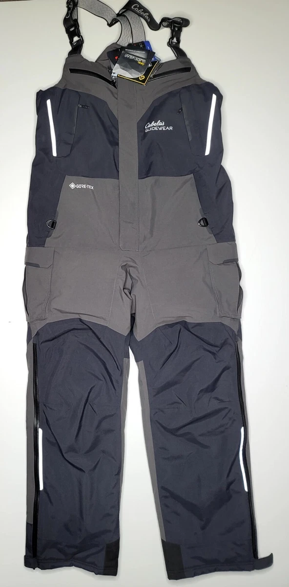 Cabela’s Guidewear Extreme Mens LT LARGE TALL GoreTex Fishing Bibs GREY  Overalls