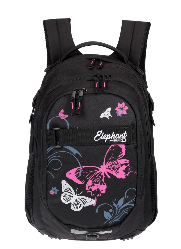 Schulrucksack Mädchen 4T Set Rucksack Elephant Signature Butterfly Pink +rsmbr - Bild 3 von 4