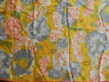 VINTAGE 100% Silk Sheer LOVELY PRINT  45" x 17" EX COND