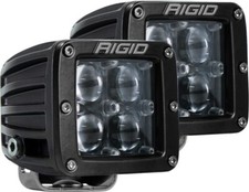 Rigid Industries Black Dually D2 Hyperspot 504713 White Led Spot Lights Pair