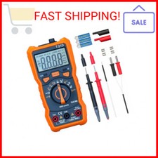 Auto-Ranging Digital Multimeter, TRMS 6000 Counts AC DC Voltmeter Ohm Volt Amp M