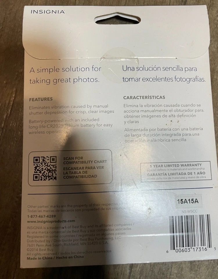 Insignia NS-WSCC Wireless Remote Shutter Control for Canon Digital Camera - Image 2 of 2