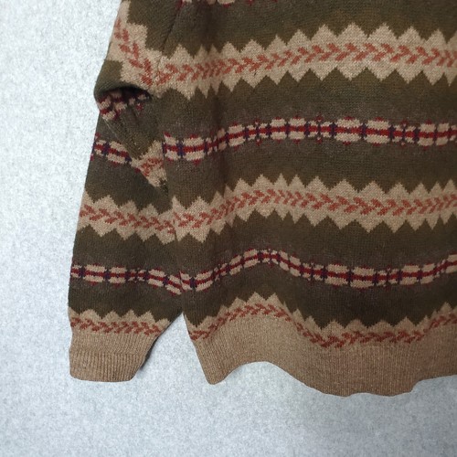 Heather & Tweed Lambswool Sweater Men's Med Long Sleeve Crewneck Fair Isle VTG - Picture 12 of 14