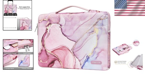 Stylish Marble Laptop Case with Handle & Trolley Belt - Fits up to 16 Inches - Picture 2 of 9
