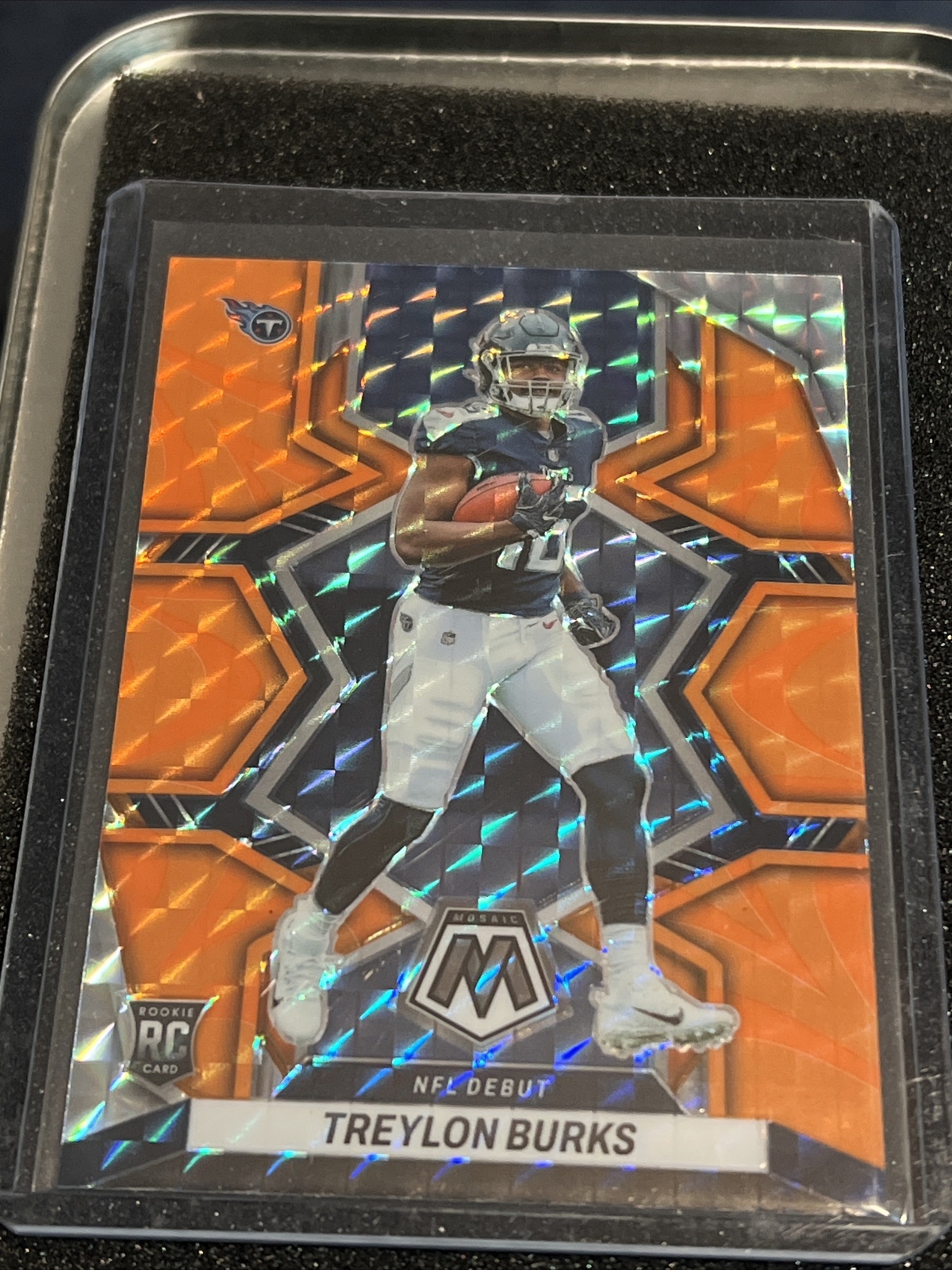 2022 Mosaic orange reactive football treylon burks rookie #279 Tennessee Titans