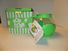 Ecolution 3 Quart Microwave Micro-Pop Popcorn Popper Glass Neon Green NIB