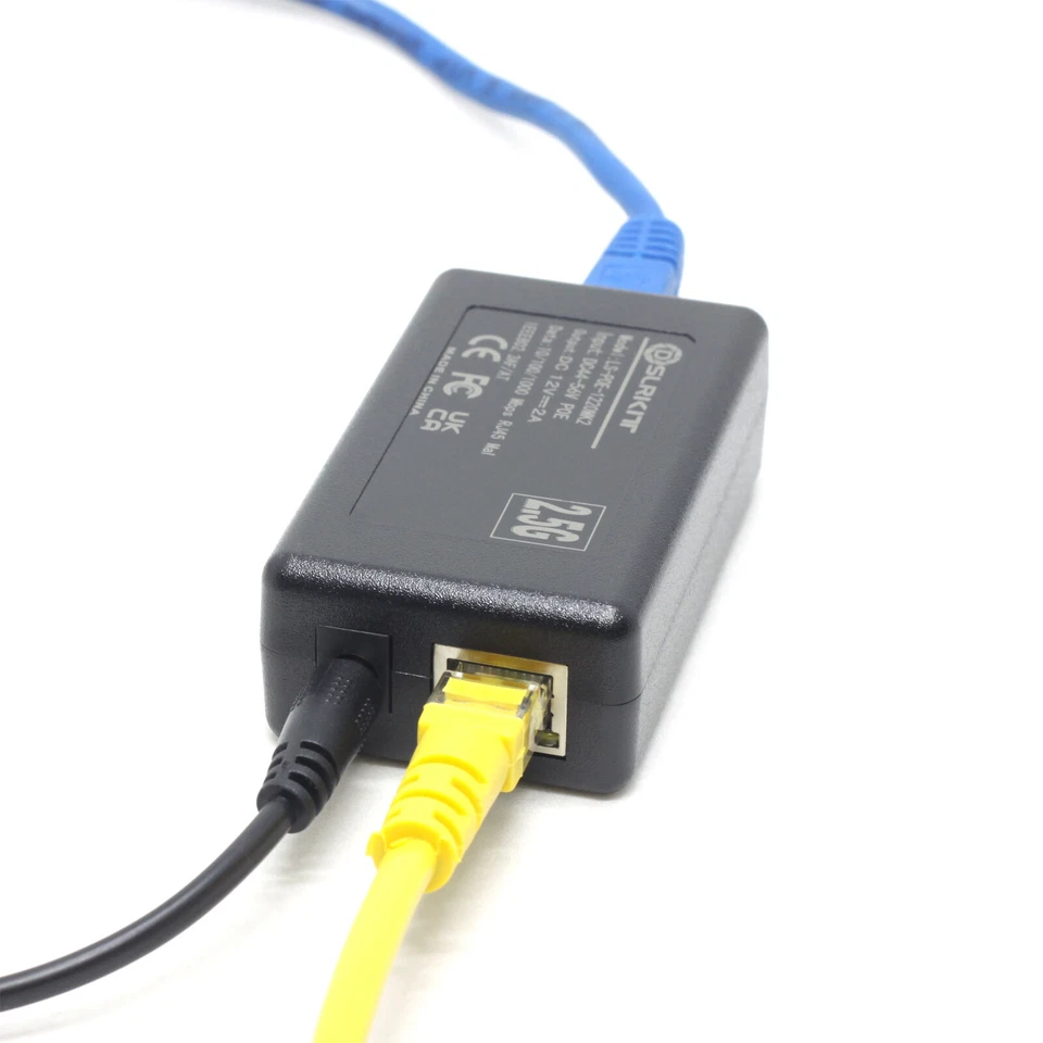 2.5G Gigabit Active PoE Splitter 12V 2A 24watt DC 5.5x2.1mm Ethernet 802.3AT - Image 3 of 4