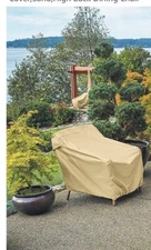 Classic Accessories 58912 Terrazzo Patio Chair Cover,Sand,Standard Dining Chair