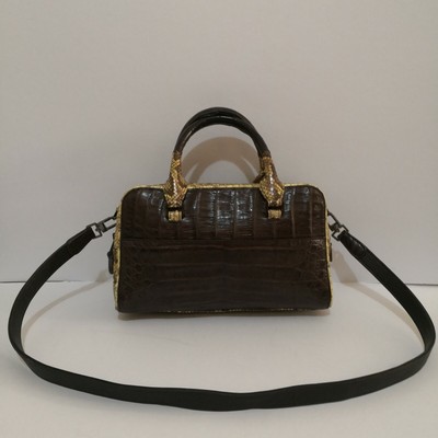 snakeskin mini bag