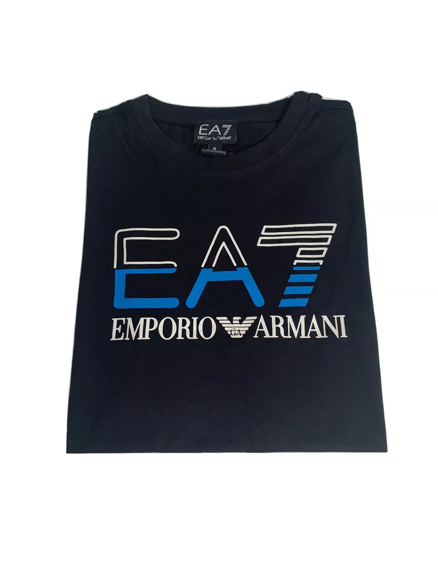 Ea7 large logo t shirt deals