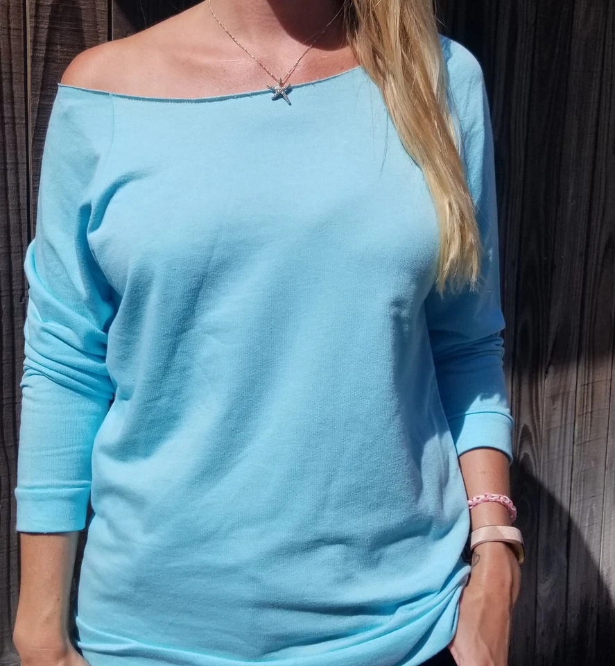 Camiseta raglán manga 3/4 Next Level 6951 premium de felpa francesa borde crudo para mujer Foto 4 de 4