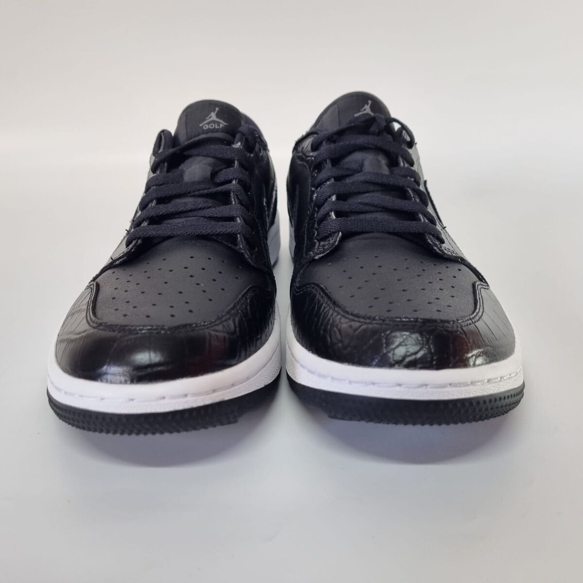 Nike Air Jordan 1 Low Golf Black Crocodile Skin Spikeless Nike Air Jordan 1 Low Golf Black Crocodile Skin Spikeless