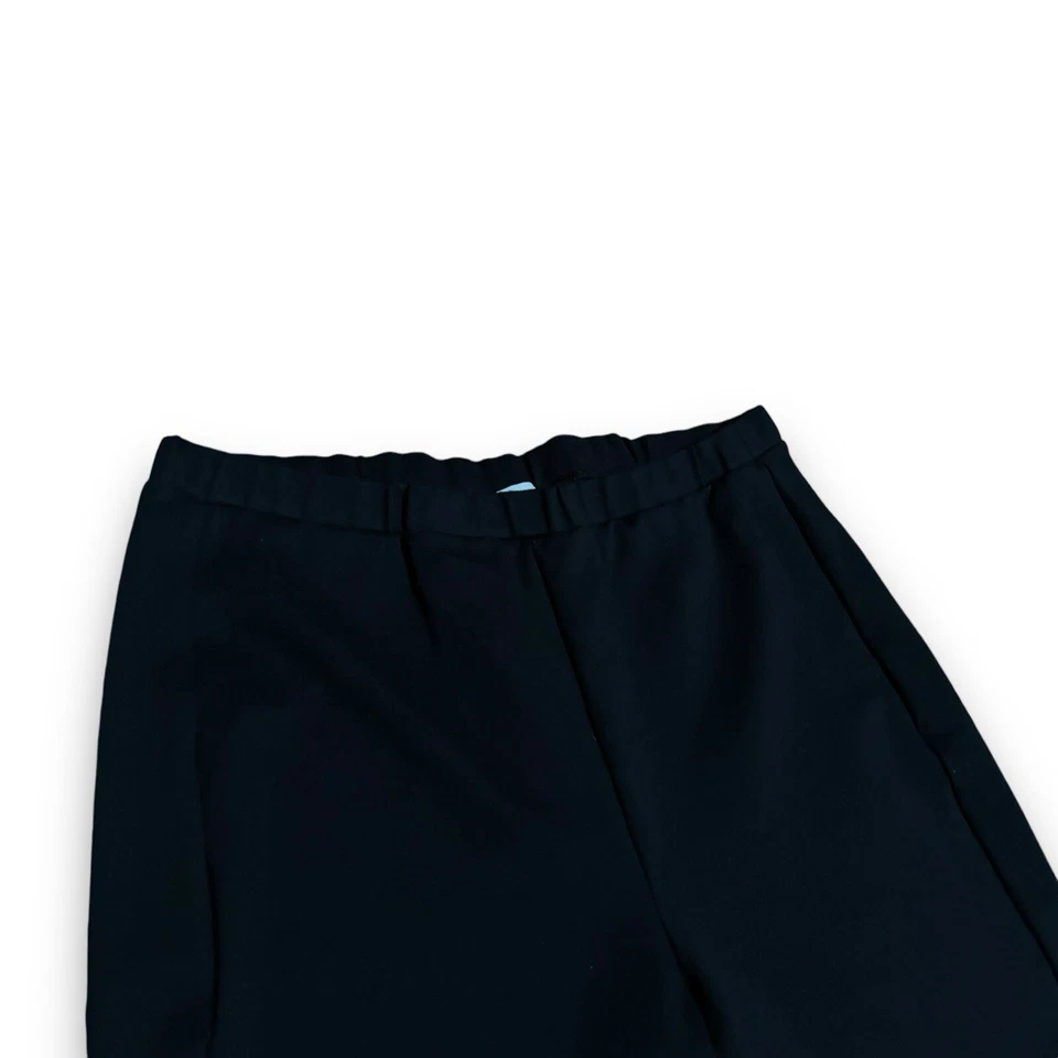 NORDSTROM Women's Stretch Waist Pull On Pants Cropped Black Size Large 31 x 22.5 - Image 3 of 4