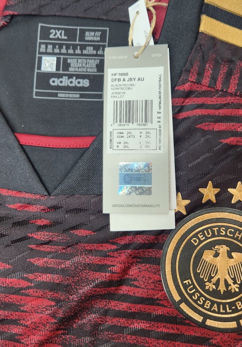 正規品　adidas ドイツ代表 MÜLLER 25 HEAT.RDY シャツ Germany Away Heat.Rdy Jersey 2022 World Cup Adidas Black M