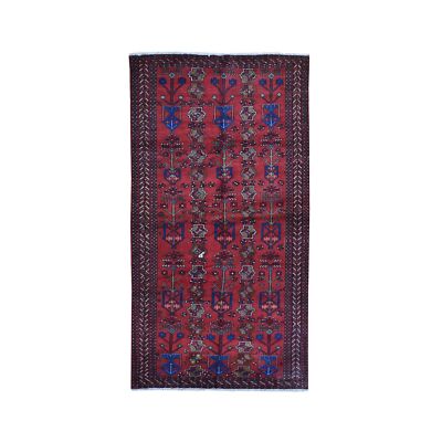 4'1''x8'6'' New Farsian Repetitive Design Wide & Long Hand Knotted Wool Rug R59837