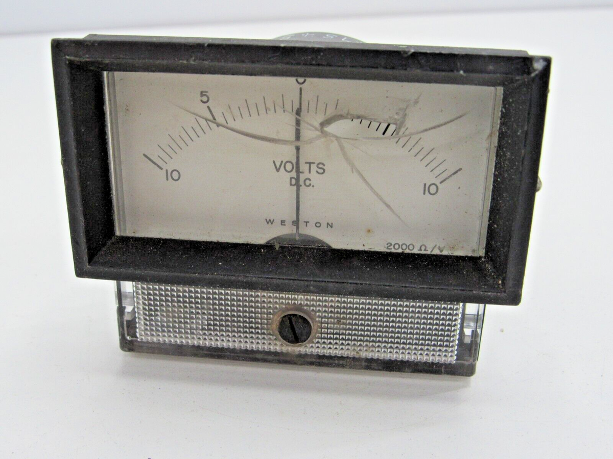 Weston Volts D.C. Model 1921 Analog Panel Mount Meter 1964 #ZX -39