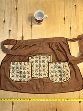 Vintage GrannyCore Floral Kitchen Half Apron Gardening Cottagecore Americana