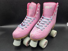 Impala Roller Skates Women 7 Wave Check Quad Pink Gray Checkerboard