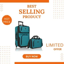 Stylish 21" Expandable Softside Rolling Carry-On Set - Teal & Convenient Design
